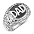 thumbnail image 3 of RYLOS Mens Rings 14K White Gold Ring With Diamonds and Black Onyx Designer DAD Ring; Rings For Men Size 8, 3 of 6