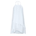 thumbnail image 5 of SMihono Robes Bohèmes d'Été pour Femmes Grande Taille Aguichant Mode Sans Manches Uni Col Rond Ample Robe Irrégulière pour Dames, 5 of 5