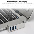 thumbnail image 2 of Shengyu 3-Port USB 3.0 Hub Aluminum Alloy Rotatable USB HUB Splitter Grey, 2 of 6