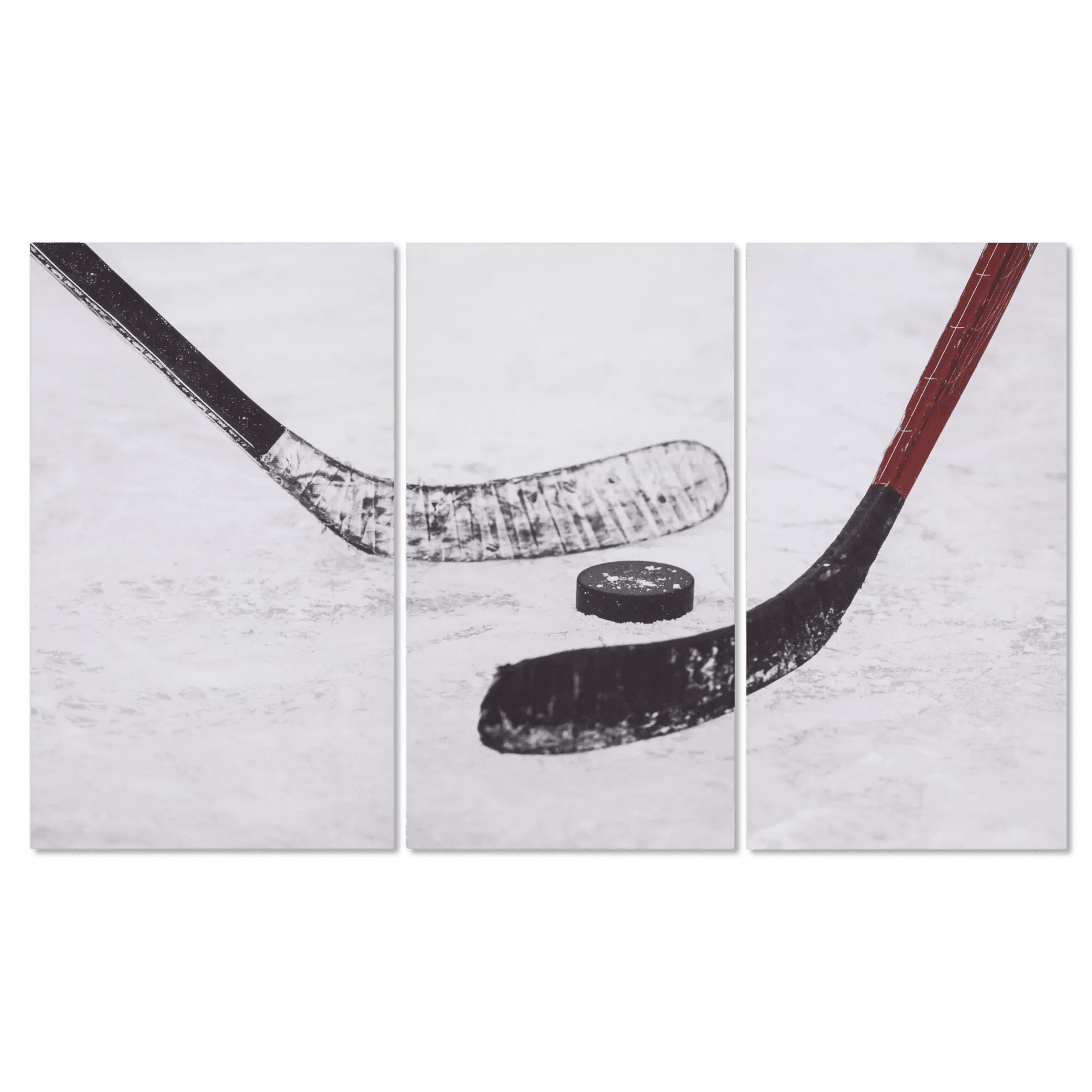 Bouclair Grey Set of 3 Hockey Printed Canvases