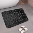 thumbnail image 4 of Abbracc 40x60cm Bathmat Quick Absorbent Machine Washable 3D Effect Coral Velvet Bath Rug Black, 4 of 7