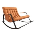 thumbnail image 1 of Luzkey Double Rocking Chair Lounger with Backrest with Footrest Rocking Armchair Modern Lounge Chair Reclining Chair for Living Room Orange, 1 of 8