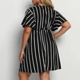 thumbnail image 4 of EQWLJWE Robes d'Été pour Femmes 2023 Robe Décontractée Aguichant pour Femme Mode d'Été à Col en V à Manches Courtes Ample à Imprimé, 4 of 8