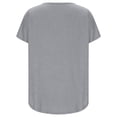 thumbnail image 4 of Yuyuzo Plus Size Tops for Women Oversized T Shirts Short Sleeve Shirts Deep V Neck Loose Fitted Tees Solid Color, 4 of 5