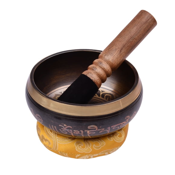 Amdohai Ensemble de Bols Chantants Tibétains avec Métal Fait à la Main de 12,5 Cm/5 Pouces