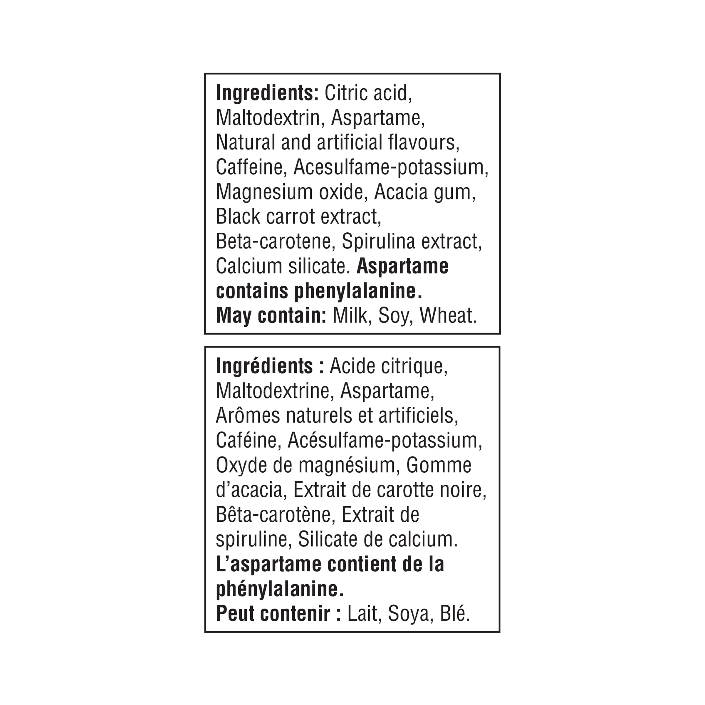 Great Value Sugar Free Naturally and Artificially Flavoured Strawberry Energy Drink Mix Packets