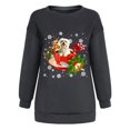 thumbnail image 4 of Hauts pour Femmes Hiver Noël Chien Impression Classique Pull Ample Sweat-Shirt, 4 of 6