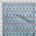 thumbnail image 4 of oneOone Cotton Cambric Turquoise Blue Fabric Asian Ikat Craft Projects Decor Fabric Printed By The Yard 42 Inch Wide-7521, 4 of 4