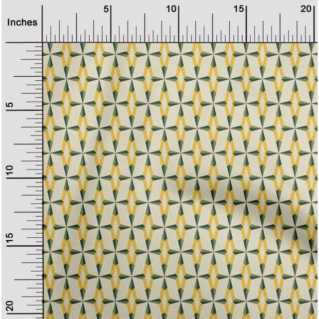 oneOone Georgette Viscose Fabric Diamond Geometric Print Fabric By The Yard 42 Inches Wide