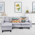 thumbnail image 4 of Costway Convertible Sectional Sofa Couch Fabric L-Shaped Couch Cushion Gray, 4 of 9