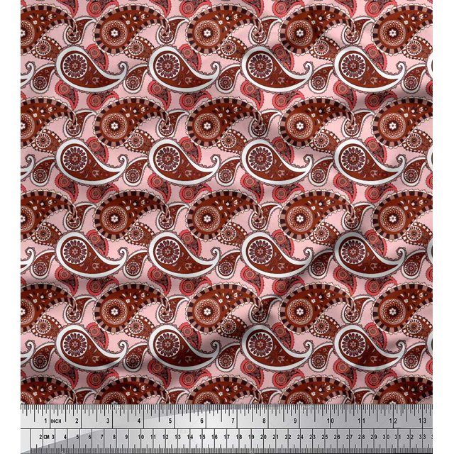 Soimoi Rayon Fabric Floral & Paisley Fabric Prints by Yard 56 Inch Wide