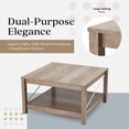 thumbnail image 2 of JOMEED 31.5" Square Coffee Table Modern Living Room Accent Furniture, Beige, 2 of 12