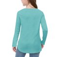 thumbnail image 4 of Plebaso Chemises à Manches Longues pour Filles Col Rond Hauts Décontractés Blouses Amples Unies pour Enfants Printemps Été, 4 of 7