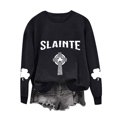 thumbnail image 2 of T-shirt de la Saint-Patrick pour Femmes Col Rond Imprimé Saint-Patrick Manches Longues Chandails en Molleton T-Shirt de la Saint-Patrick, 2 of 4