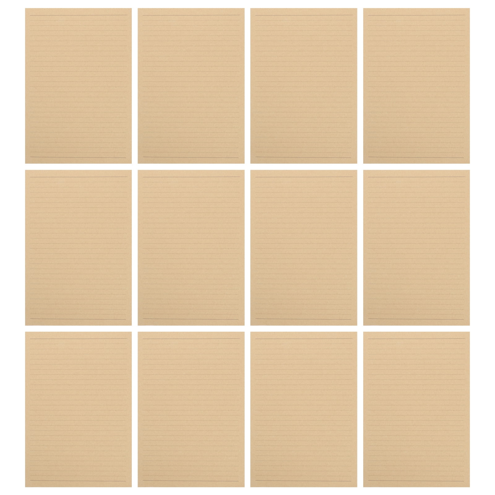 50 Sheets Light Brown Kraft Letter Writing Paper For Special Occasions And Menus