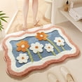 thumbnail image 4 of 40x60cm - Bath Rug Quick Drying Foot Wipe Mat Thick Absorbent Non- Floral Bathroom Carpet Machine Washable Soft Decorative Floor Mat for Home and Entryway, 4 of 4
