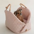 thumbnail image 3 of Estbridge Cozy Quilted  for Dogs and Cats - Portable  Safe-Insert Buckle Design with Chest Strap  Ideal for Travel and Home Use  Travel Carrier | Quilted Texture | Durable Handle  Pet Tra, 3 of 6
