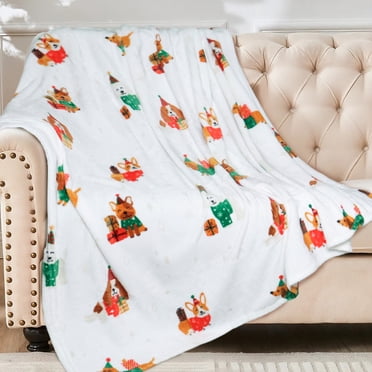 HITIME Cozy Blanket Printed Blanket Throw Christmas Collection Blanket - 300 GSM Fleece Blanket Throw Size Blanket for Home Decoration Ultra Soft Blanket Microfiber Throw Blanket (Throw - 50 x 60 )