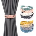 thumbnail image 1 of 2Pcs Curtain Tieback Rustproof No Drilling Cotton Rope Hand Woven Curtain Buckle Clip for Home, 1 of 7