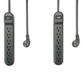 thumbnail image 3 of onn. 2.5 FT./76.2 cm 6-Outlet Surge Protectors 2-Pack, 3 of 4