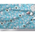 thumbnail image 2 of Soimoi Velvet Fabric Robin,Butterfly & Anemone Floral Print Fabric by The Yard 58 Inch Wide, 2 of 3