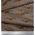 thumbnail image 3 of Soimoi Poly Georgette Fabric Text & Chocolate Food Fabric Prints by Yard 42 Inch Wide, 3 of 6