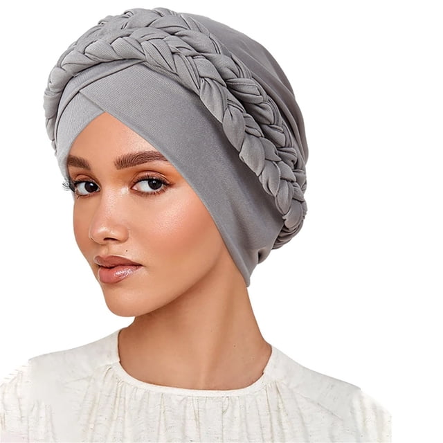 Milk Silk Hijab Headband Two Tone Solid Color Head Wrap With Design for Everyday Wear and Comfort