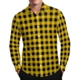 thumbnail image 2 of Timdgard Button down Shirts for Men Fall Plaid Lapel V Neck Long Sleeve Shirts Work Casual Tops, 2 of 8