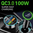 thumbnail image 2 of 4 Port USB Super Fast Car Charger Adapters For Android Cell Phones, 2 of 6