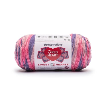 Red Heart® AIO Sweet Hearts™ n° 4 Worsted (Moyen) Acrylique, Lovey Dovey 250 g / 440 m
