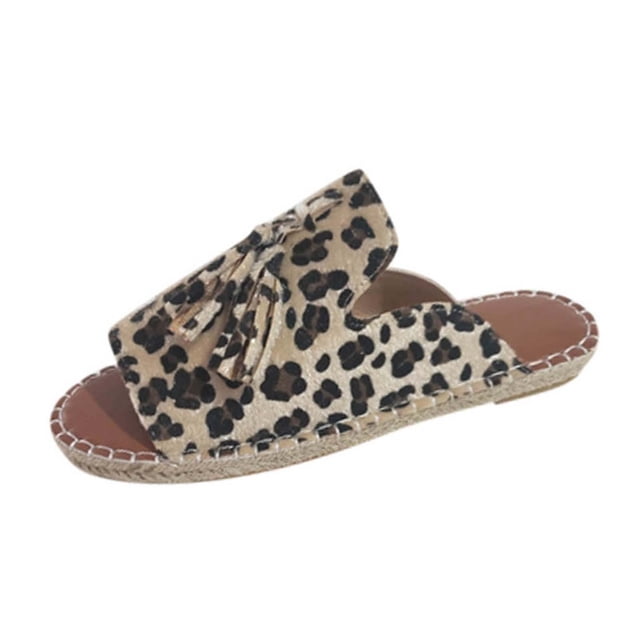 RKSTN Pantoufles pour Femmes Mode Décontractée Plates à Franges Chaussures Pantoufles Sandales à Bout Ouvert,Pantoufles pour Femmes Intérieur Extérieur