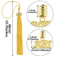 thumbnail image 2 of Agiferg Pompons de Graduation de Qualité Académique avec Pendentifs Dorés 2021, 2 of 2