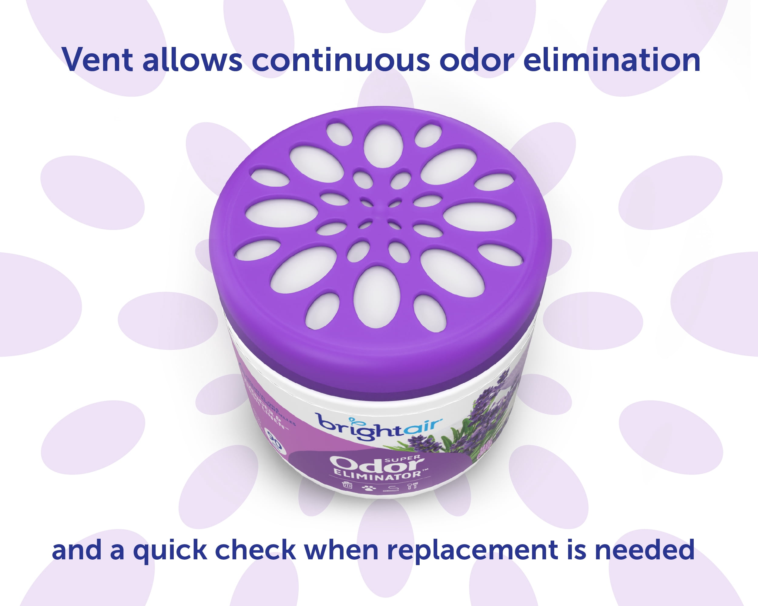 Bright Air Super Odor Eliminator Air Freshener, Lavender & Fresh Linen, 14oz