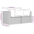 thumbnail image 4 of vidaXL Garden Corner Sofas with Cushions 2 pcs Brown Poly Rattan, 4 of 5