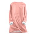 thumbnail image 4 of Tenue d'Hiver pour Femmes, Col Rond, Poche, Peluche Épaissie, Chaud, Hauts à Manches Longues, Tenues de Travail pour Femmes en Liquidation, 4 of 5
