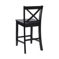 thumbnail image 4 of Tabouret de comptoir Olly noir à dossier en X, 4 of 6