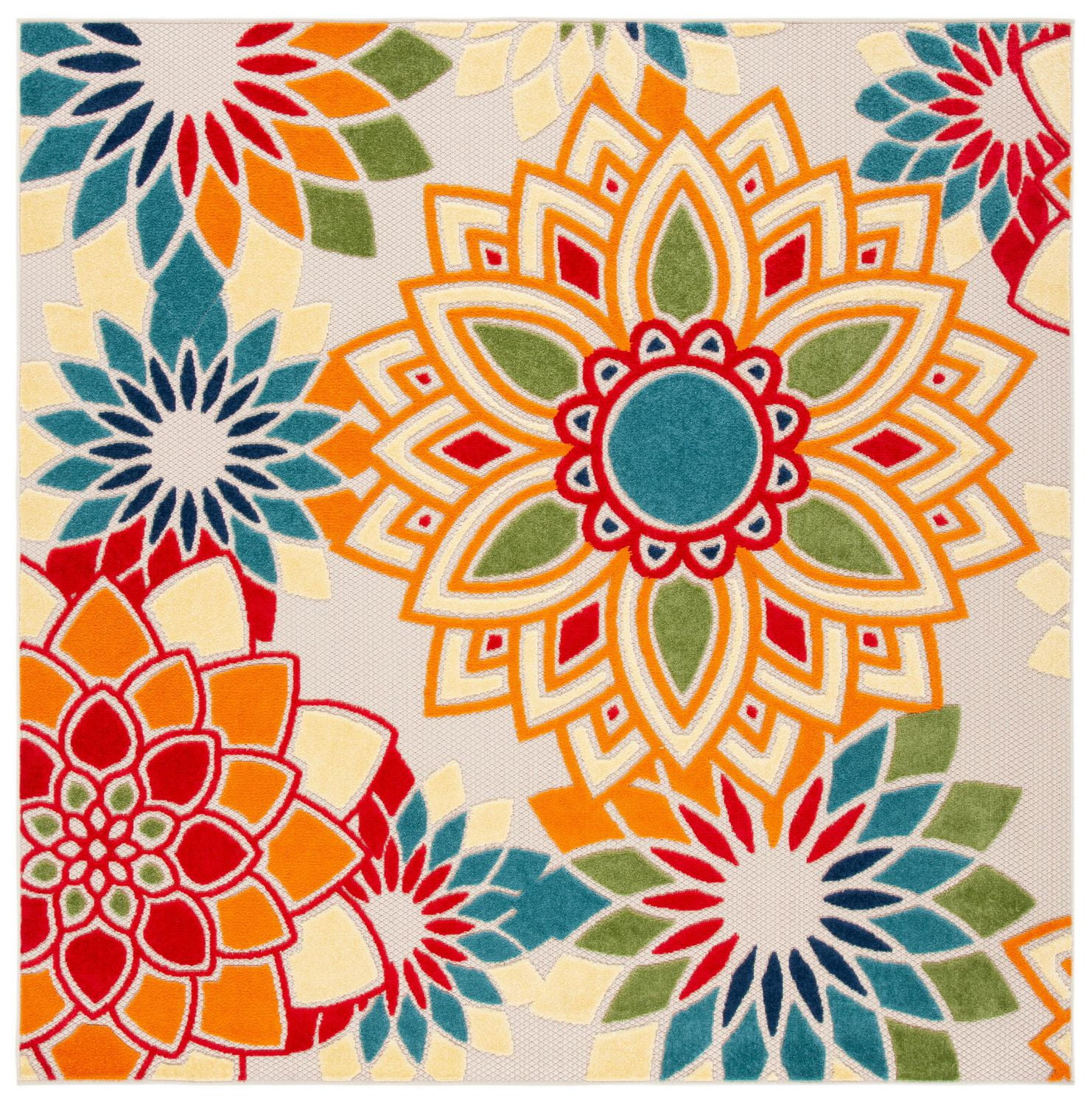 SAFAVIEH Cabana Quincy Floral Outdoor Area Rug