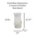 thumbnail image 2 of Good Ideas Impressions 50 Gal Corsican Rain Saver Barrel, 2 Spigots, Sandstone, 2 of 5