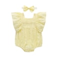 thumbnail image 1 of Stylish Girls Ruched Bodysuit Casual Outfit with Delicate Ruffles and Comfortable Jumpsuit Design for Everyday Wear, 1 of 2