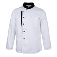 thumbnail image 2 of fastboy Veste de Chef à Manches Longues, Uniforme de Cuisine pour Serveurs d'Hôtel, Blanc 2TG, 2 of 6
