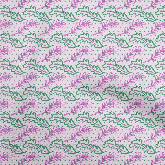 oneOone Rayon Green Fabric Leaves Craft Projects Decor Fabric Printed By The Yard 56 Inch Wide