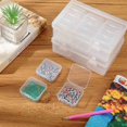 thumbnail image 3 of 24 Pcs Small Bead Organizer Bead Case Storage Organizer Diamond Art Containers Accessory Storage with 2 Pcs Hinged Lid, 3 of 6