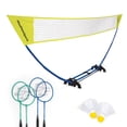 thumbnail image 1 of EastPoint Easy Setup Badminton Set - 5 ft Net, 4 Rackets, 2 Shuttlecocks - Quick Setup Net for Backyard Games - Steel Shaft Badminton Rackets for Family Games - Durable Shuttlecoc, 1 of 9