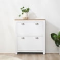 thumbnail image 2 of HOMCOM Armoire à Chaussures de Couloir avec 2 Tiroirs Basculants pour 12 Paires de Chaussures Blanc, 2 of 10