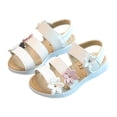 thumbnail image 1 of Children Girls Sandals Princess Open-toed Soft Bottom Flowers Roman Beach Shoes, 1 of 1