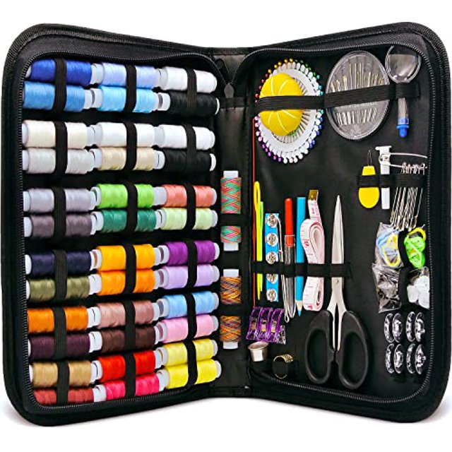 VelloStar Sewing Kit for Adults with Sewing Supplies and Accessories - Needle and Thread Kit & 38 Color Threads, Small Travel Sewing Kit for Emergency Repairs - Basic Sewing Products for Daily Needs