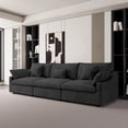 thumbnail image 2 of The Magic Home Canapé Sectionnel Modulaire en Lin à 3 Places, Noir, 2 of 14