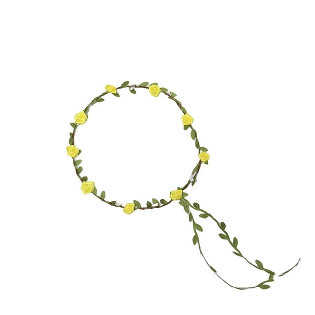 Rbaofujie Serre-Tête Couronne de Fleurs de Rose Simulées de Plage Mori Accessoires Photo