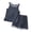 Gris Foncé, variante sur Yammkia Ensemble pour Garçons Tenue Garçon Tout-Petit Ensemble 2 Pcs Débardeur et Short Vêtements d'Été Chemises en Coton et Shorts Tenues pour Enfants (Bleu, 18-24 Mois)