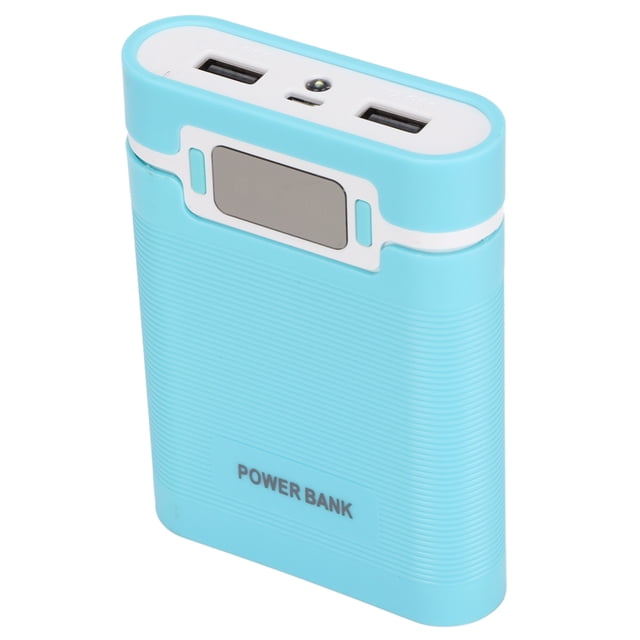 DIY Power Bank, 2 Way Charging Mobile Battery Box Overcurrent Portable Light Weight Reliable Wide Use for Electronic Products Black,White,Red,Blue